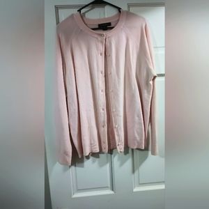 Pink Pearl Button Sweater